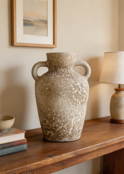 Cera Rustic Terracotta Vase - Large