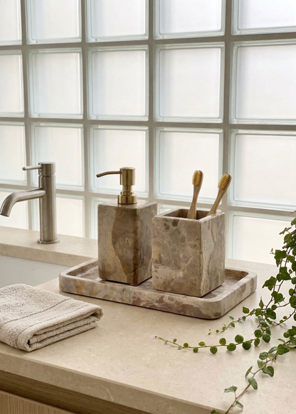 Caldera Marble Bath Set - (Set of 3)