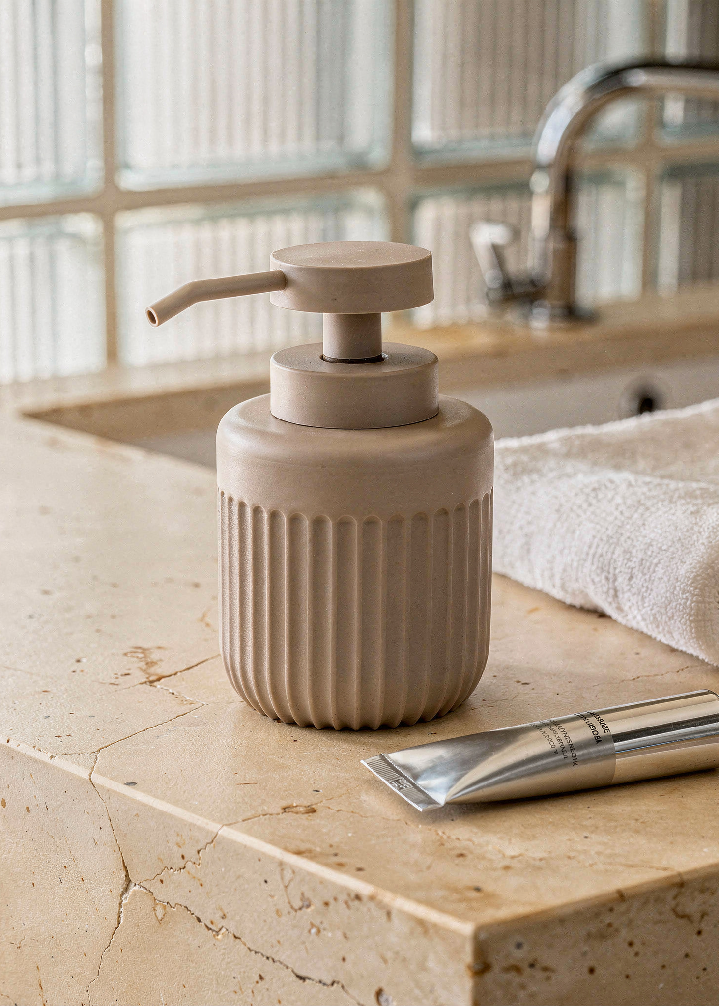 Ripple Soap Dispenser - Brown