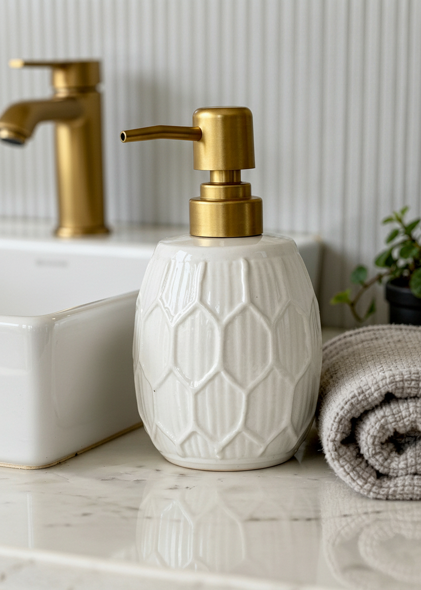 Luna Soap Dispenser White