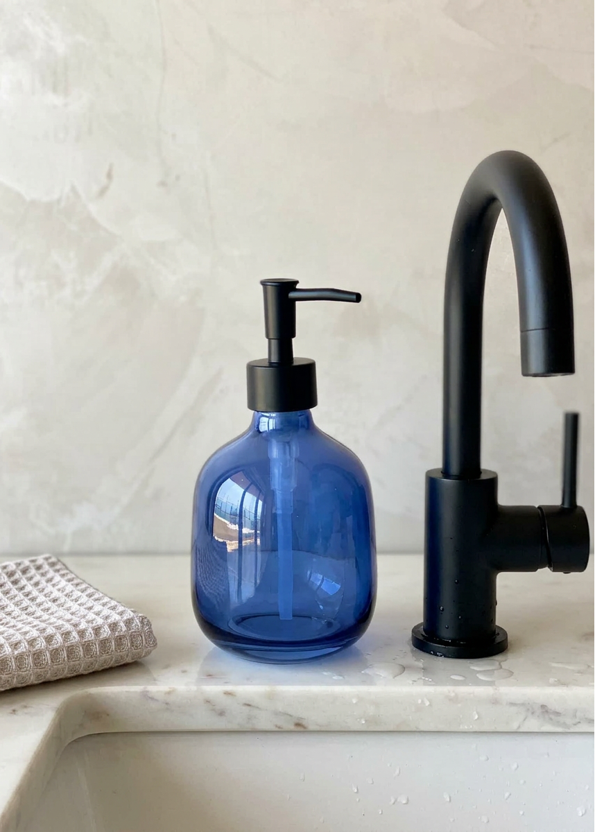 Radiant Bathroom Dispenser - Indigo Blue