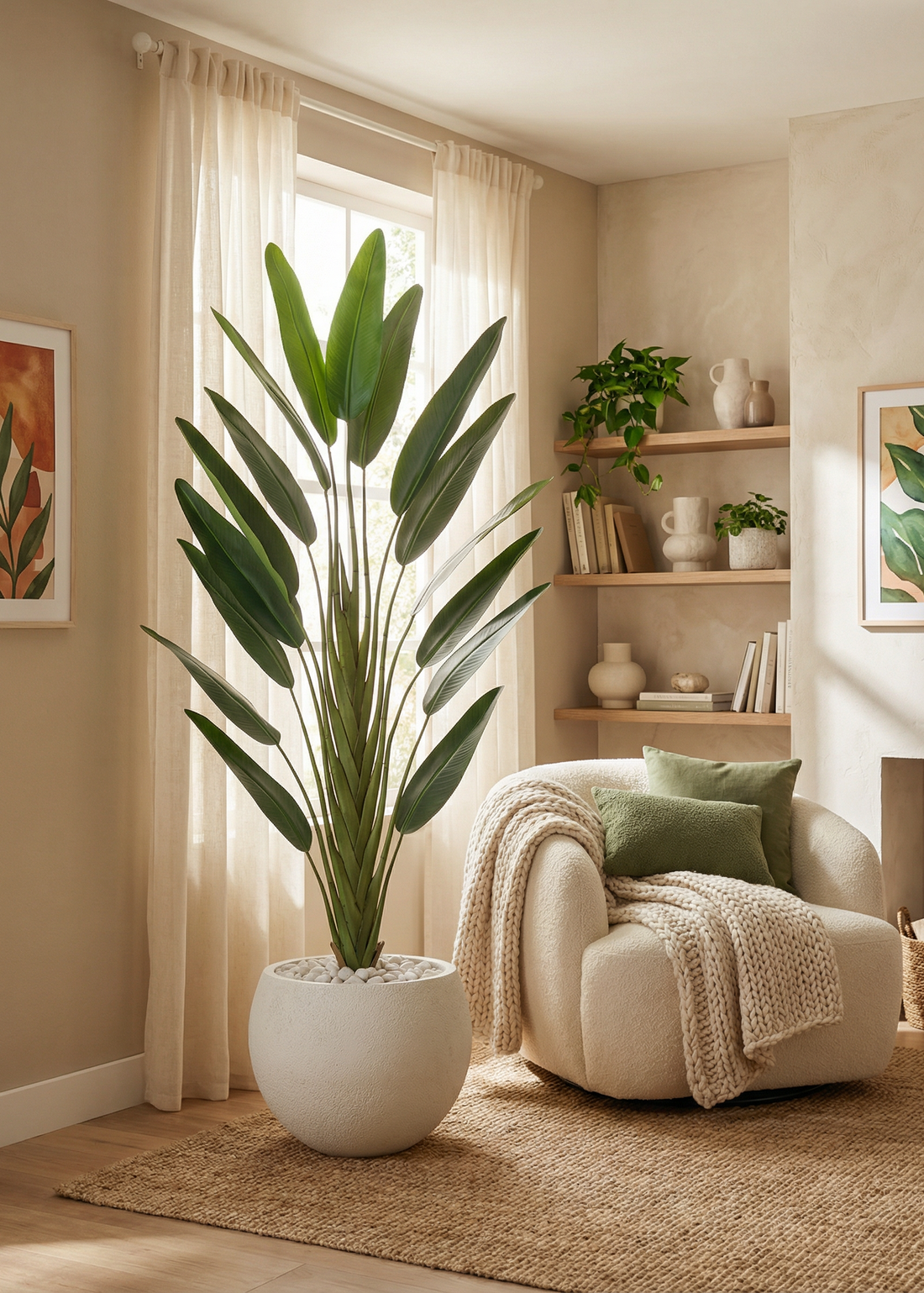 Artificial Travellers Palm Plant - 5 Feet