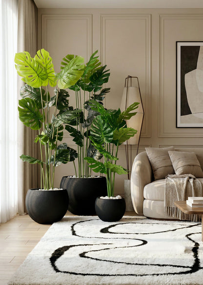 Lithos Black Planters