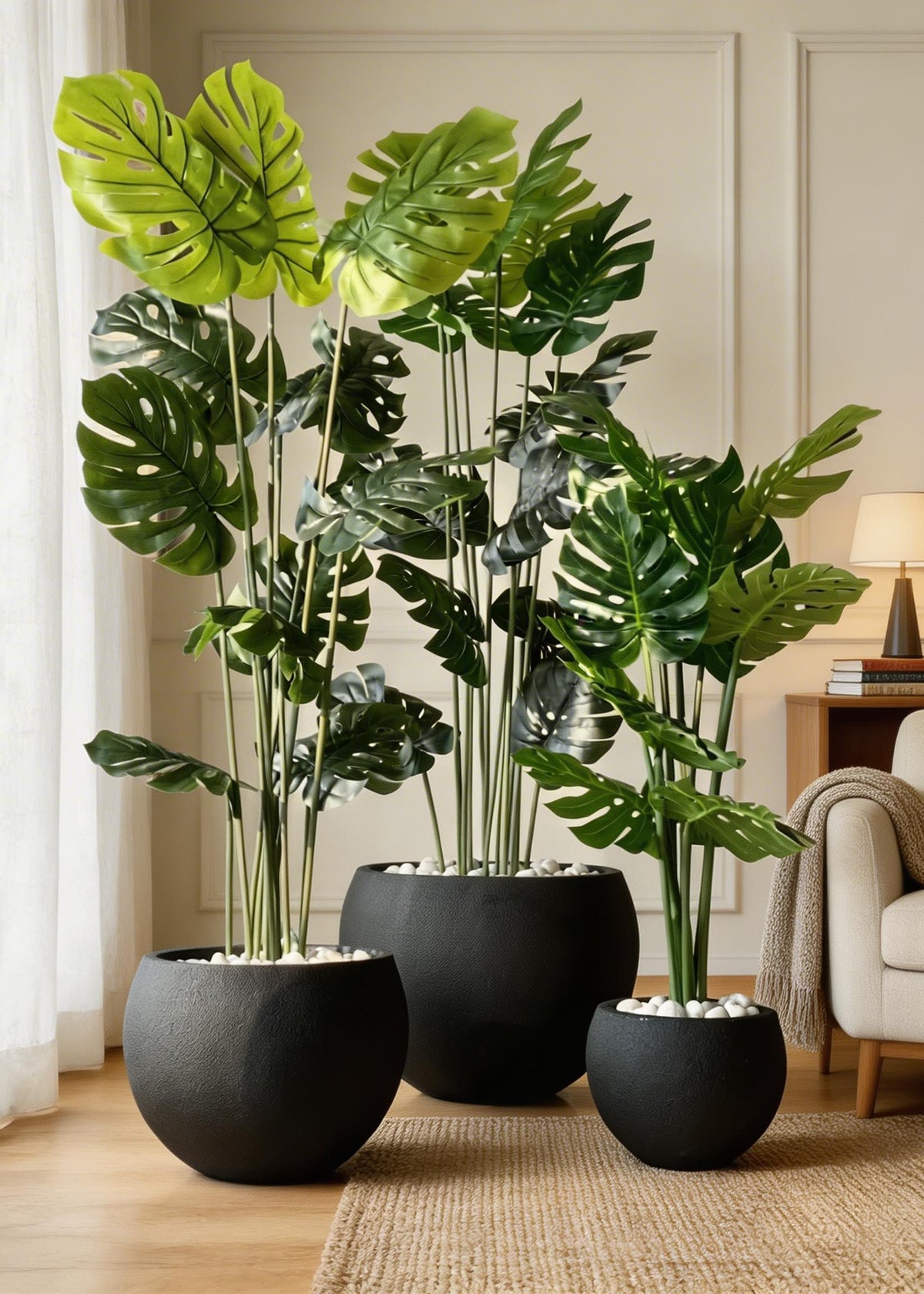 Lithos Black Planters