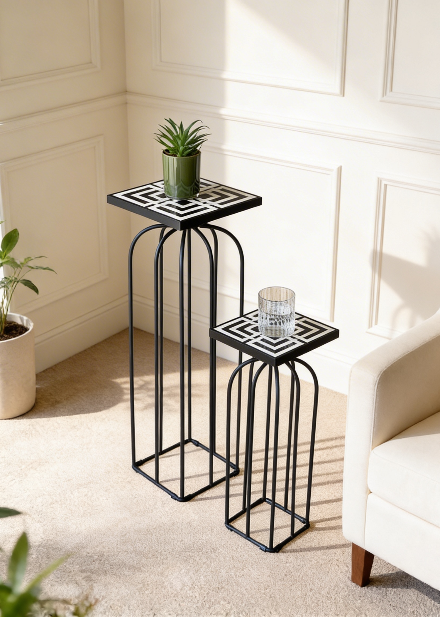 Belgrade Square Tables - Set Of 2