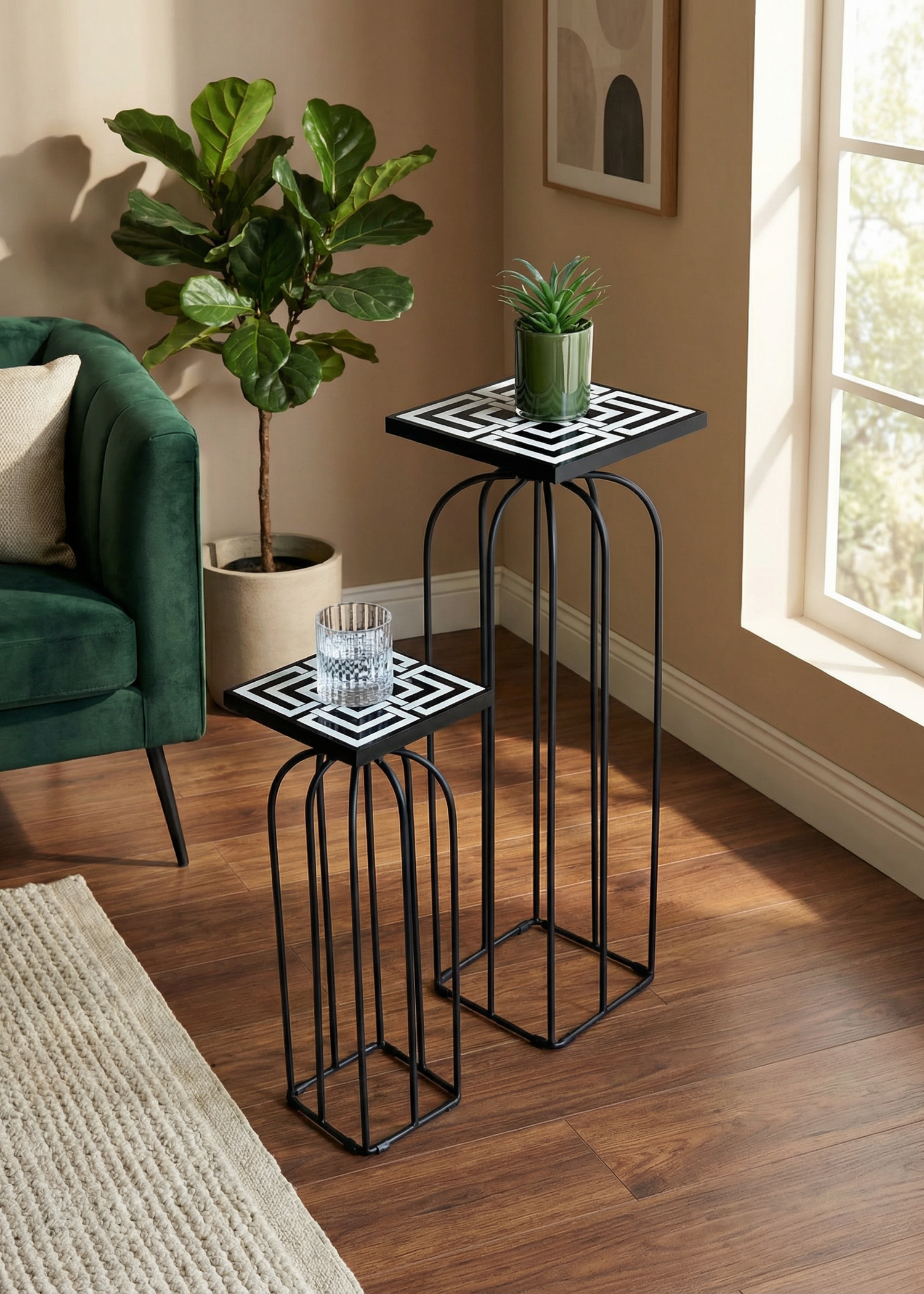 Belgrade Square Tables - Set Of 2