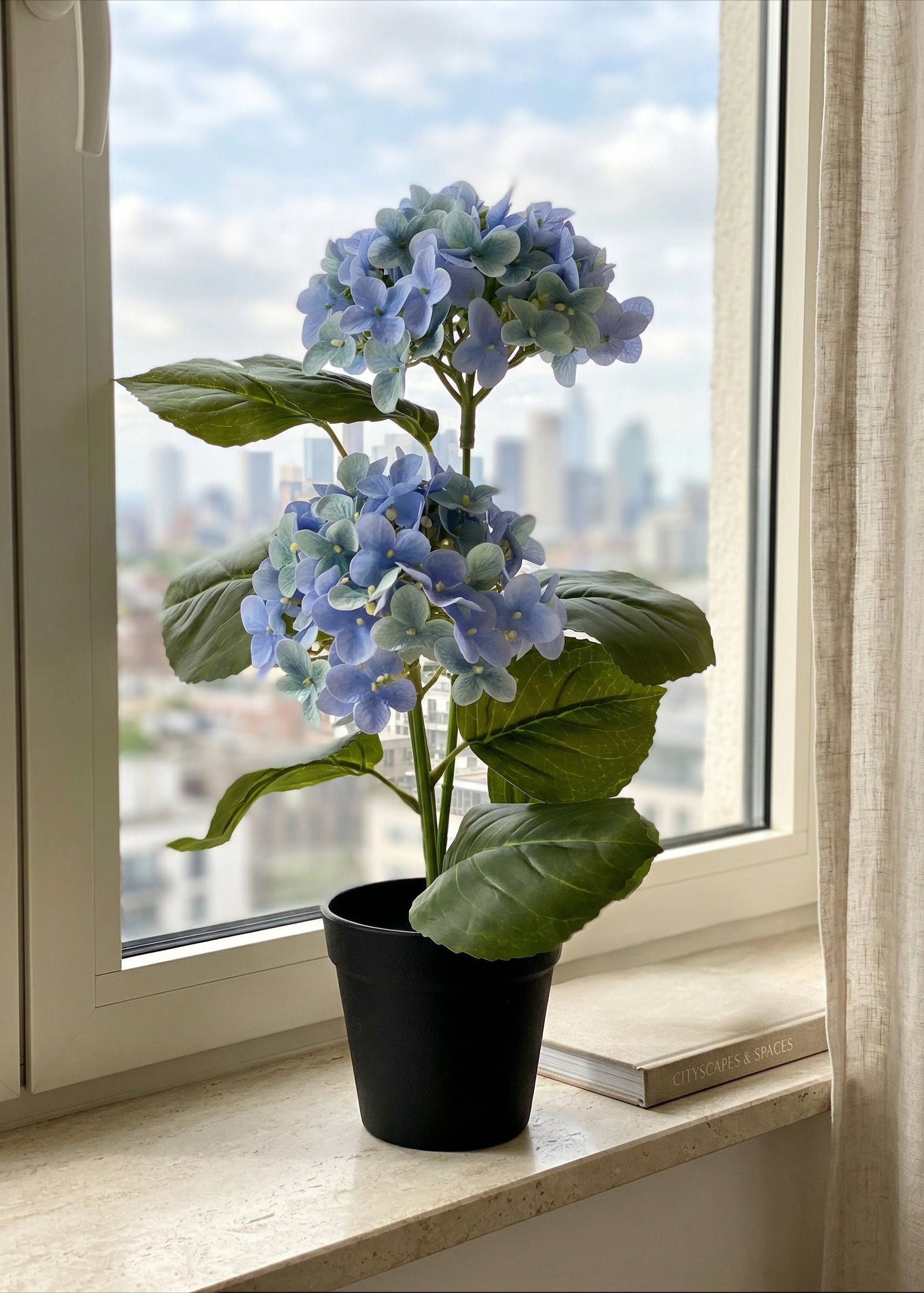 Artificial Botanic Hydrangea Plant - Blue