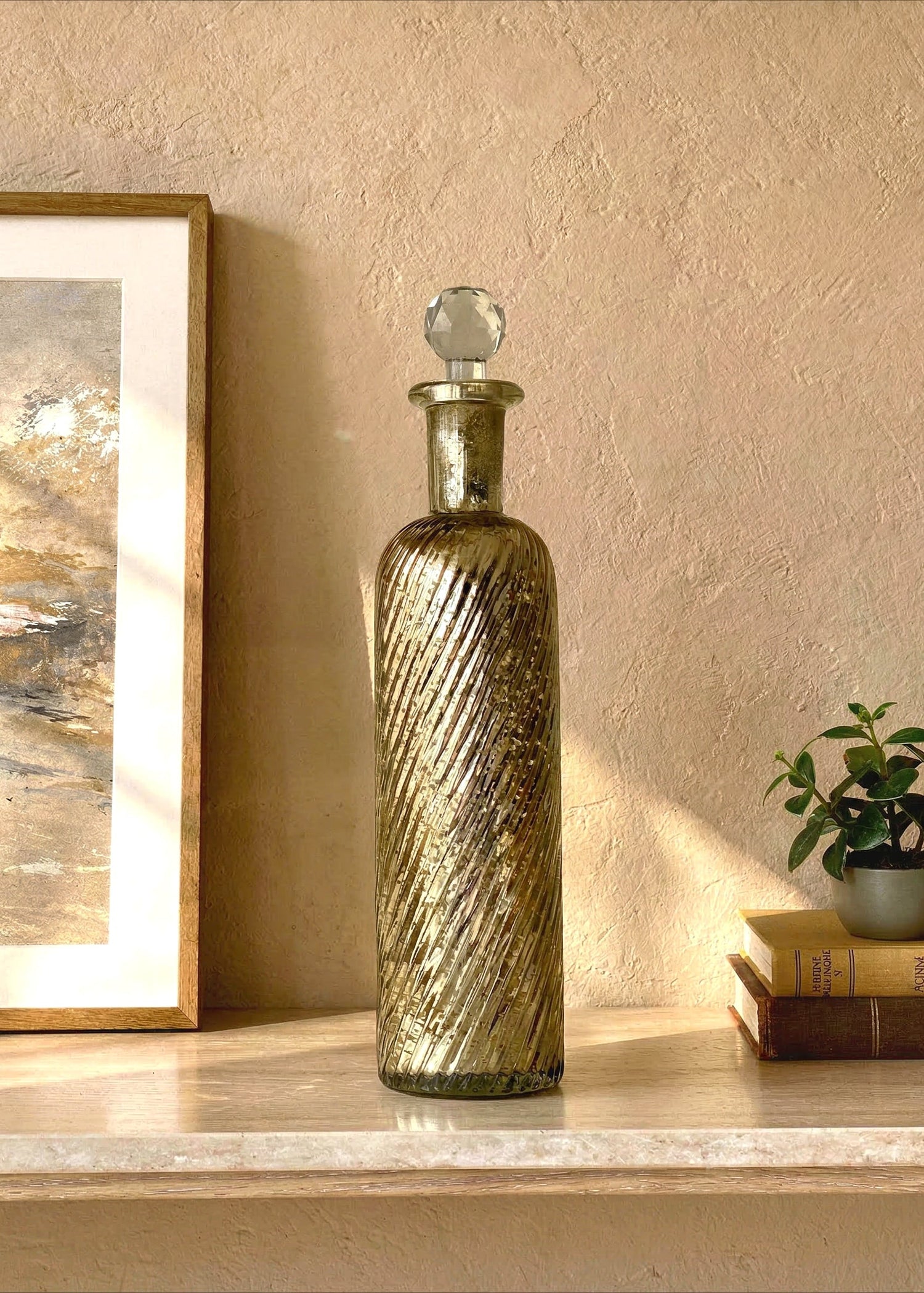Lumiere Rustic Glass Bottle - Large
