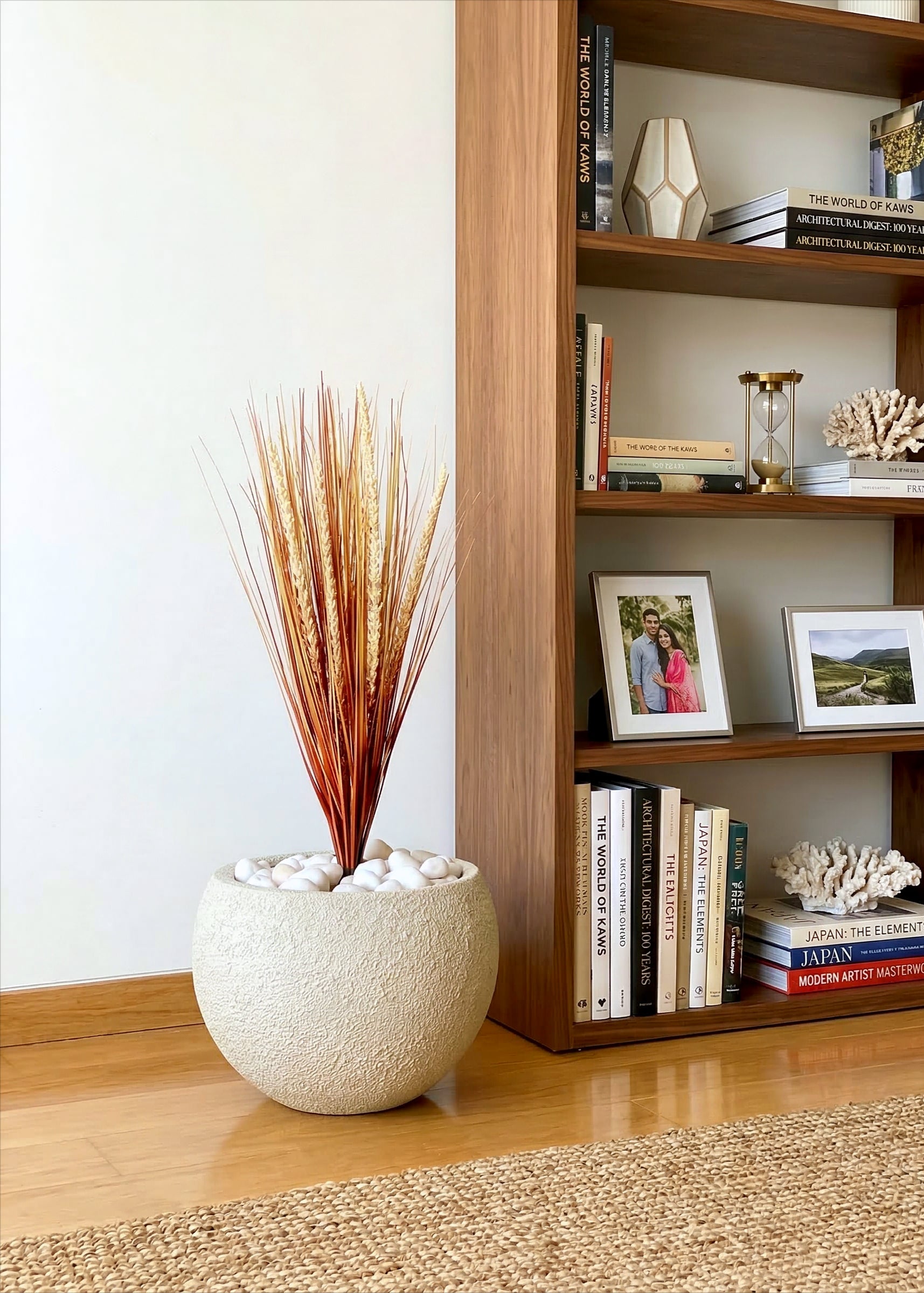 Artificial Amber Pennisetum Pampas Bunch - 2 Feet