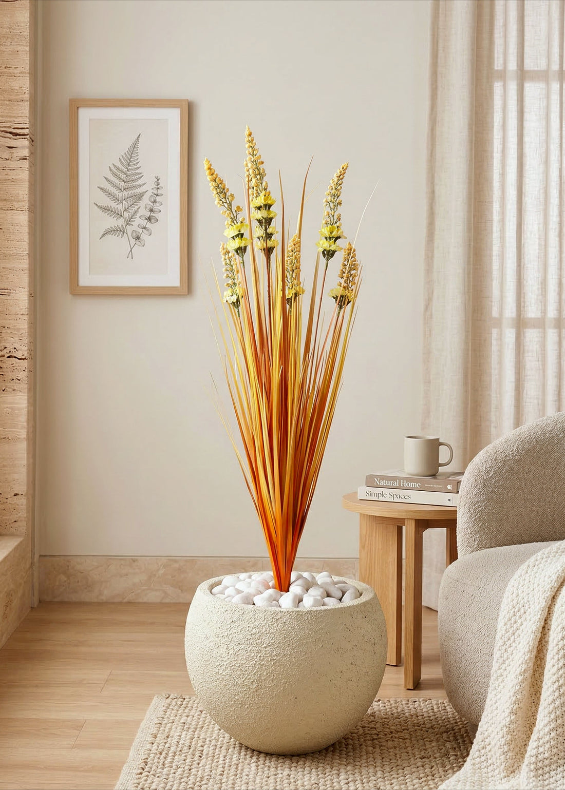 Artificial Dawn Foxtail Pampas Bunch - 3 Feet