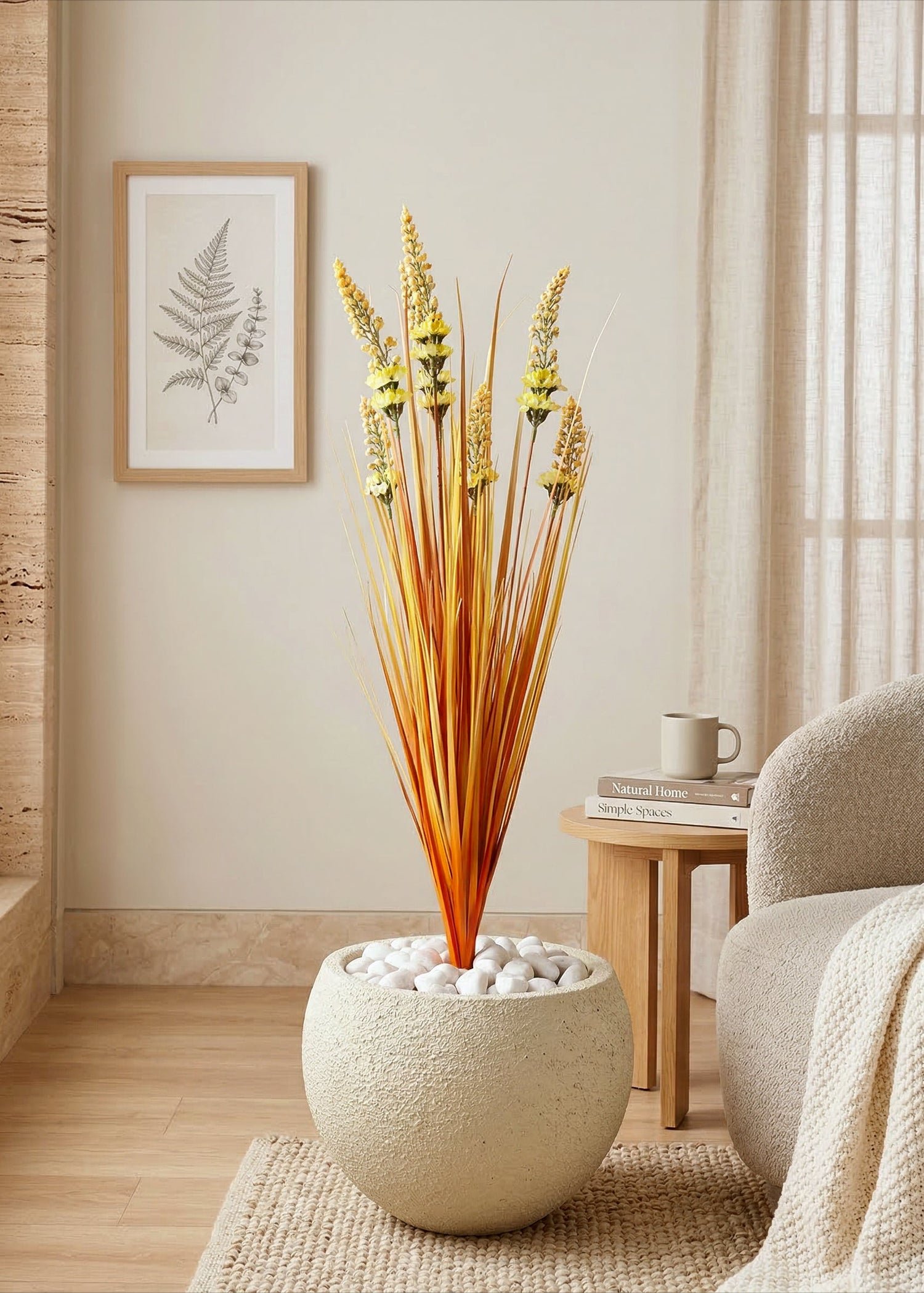 Artificial Dawn Foxtail Pampas Bunch - 3 Feet