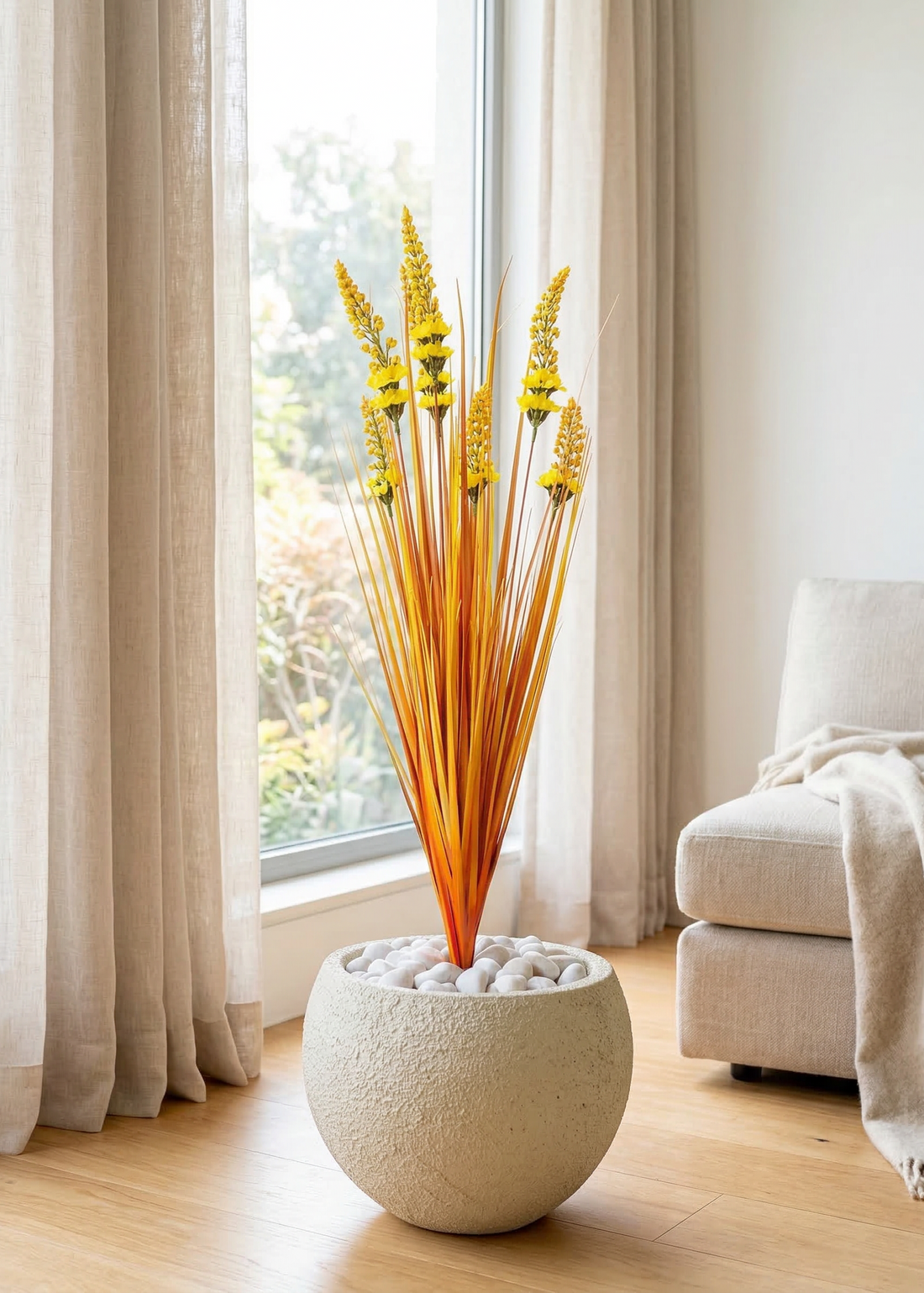 Artificial Dawn Foxtail Pampas Bunch - 3 Feet