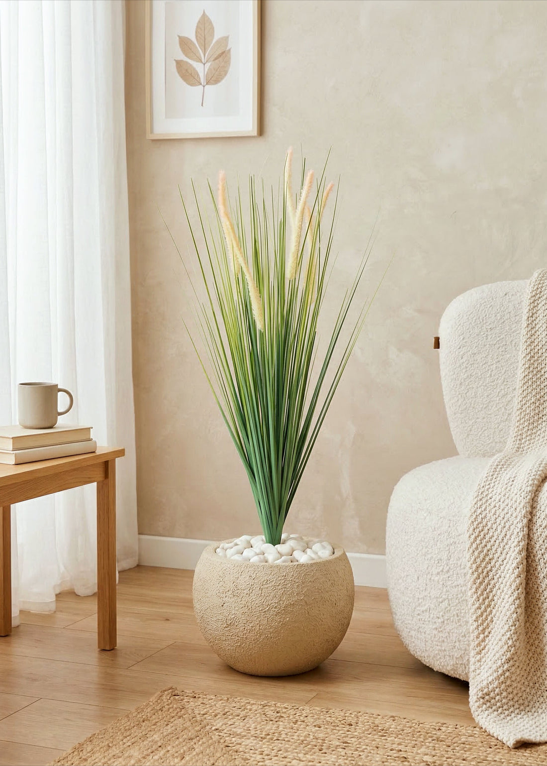 Artificial Sage Pampas Grass Bunch - 3 Feet