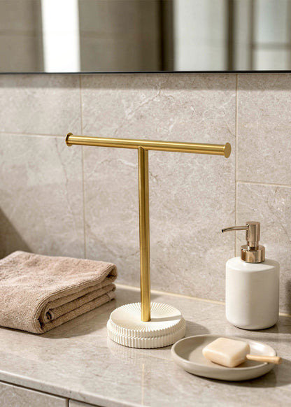 Linear Hand Towel Stand - Ivory