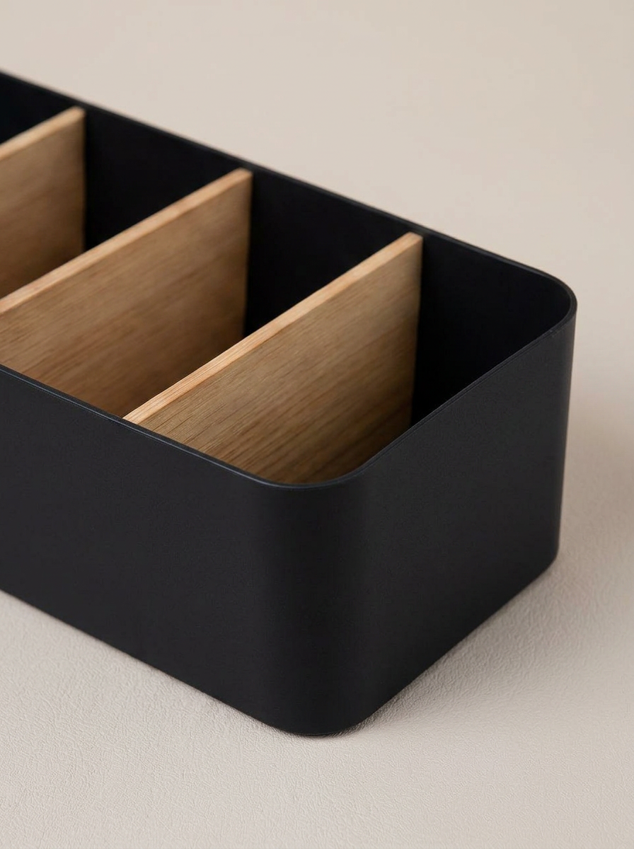 Multipurpose Drawer Organizer for Makeup &amp; Socks - Black