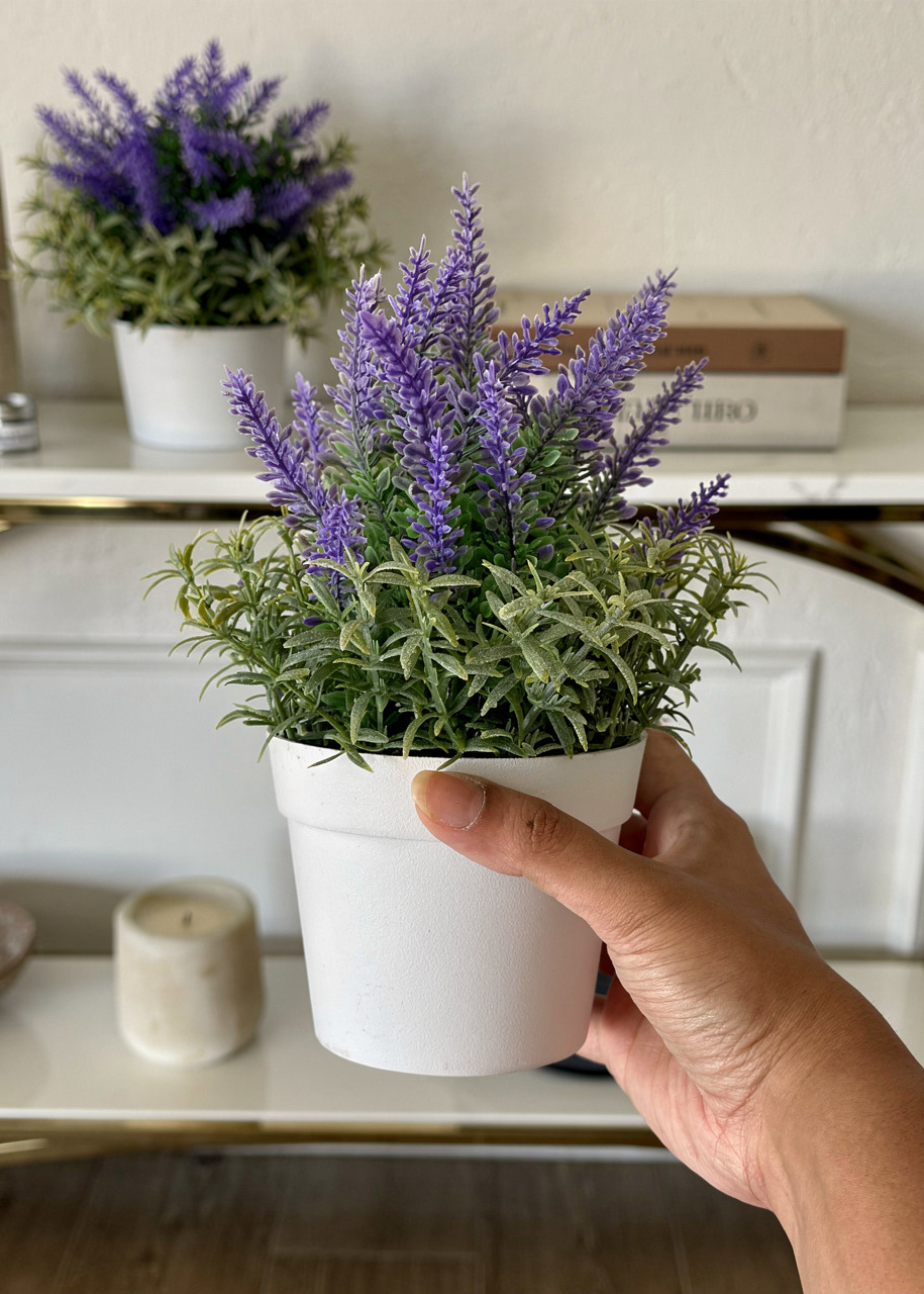 small faux lavender plant Artificial Lavender Plant