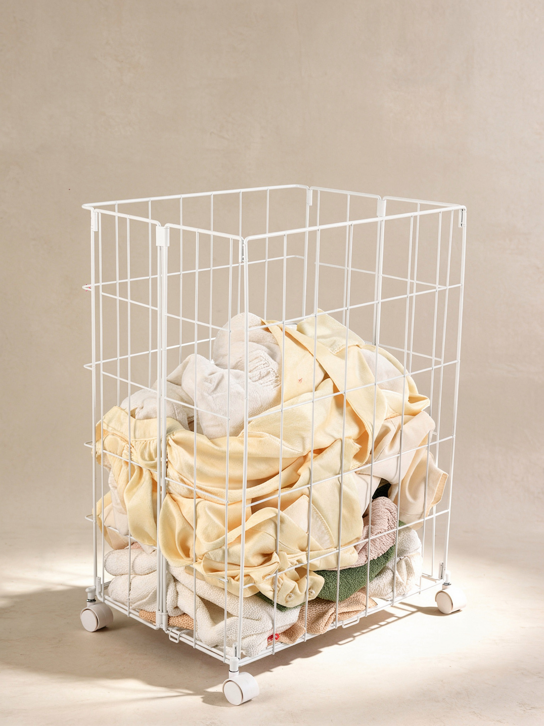 Foldable Laundry Basket - White