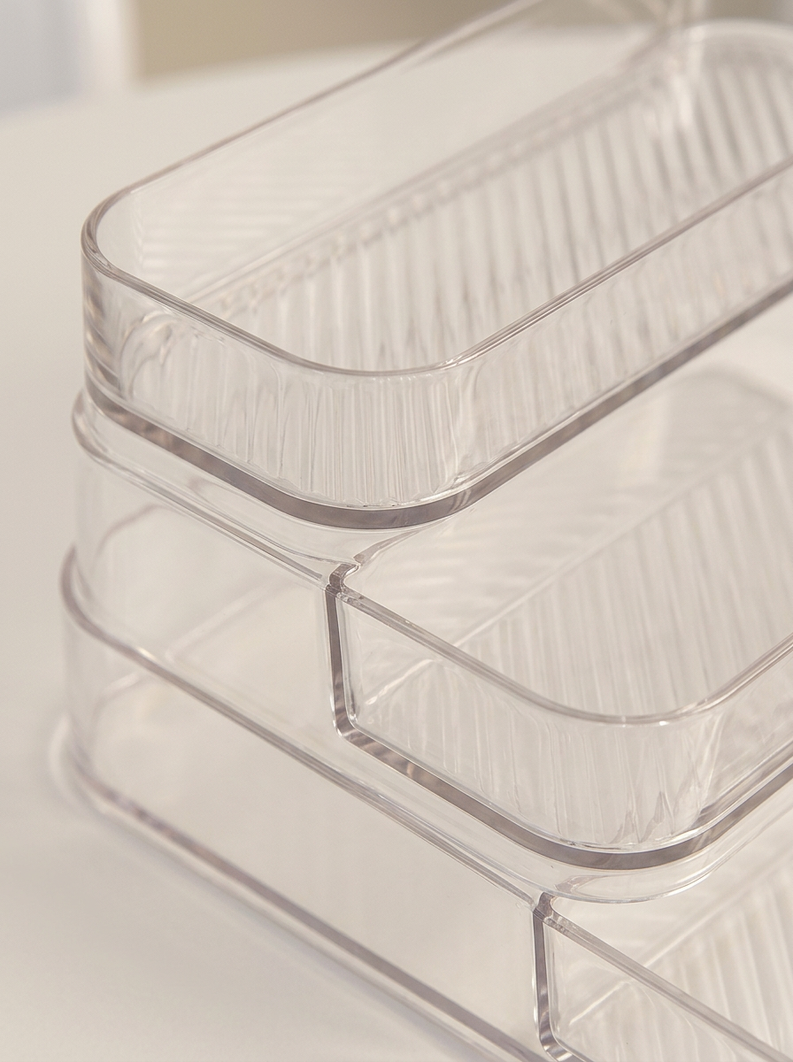 3-Tier Transparent Storage Rack