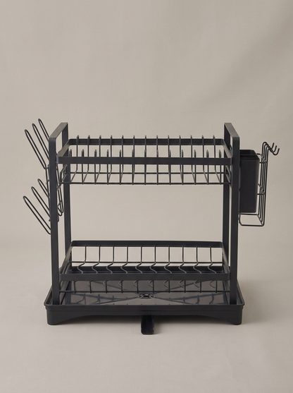 Dish Rack Two Layer - Black