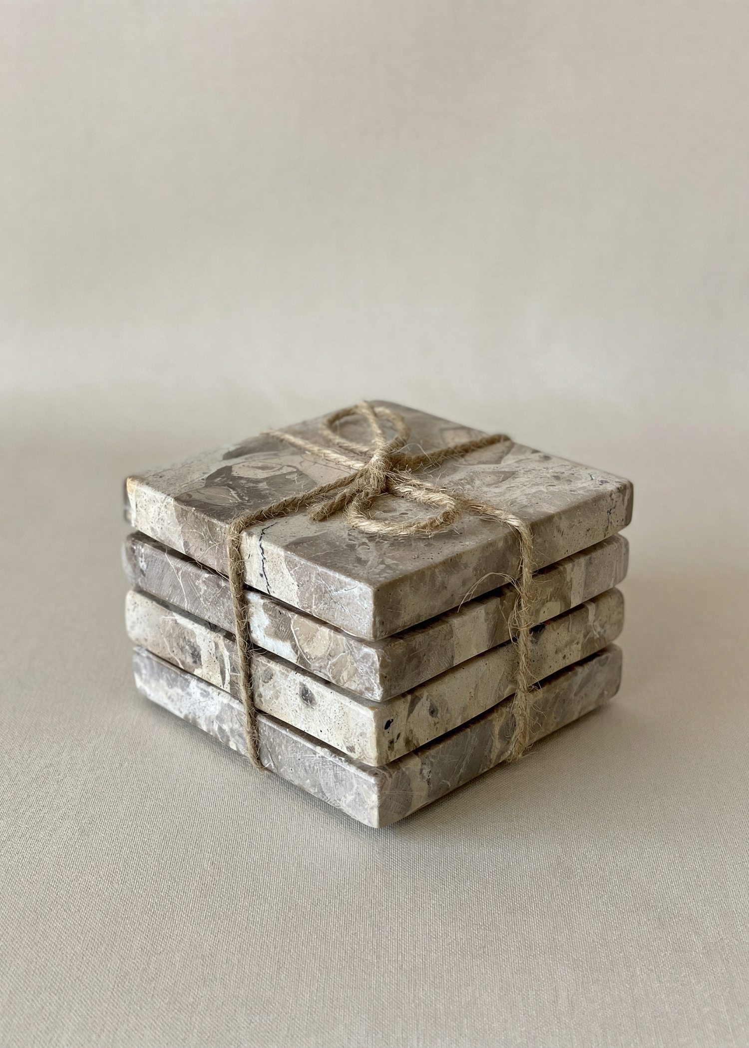 Capri Marble Coasters - Beige