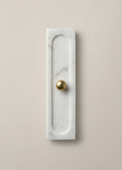 Galaxy Marble Incense Holder - White