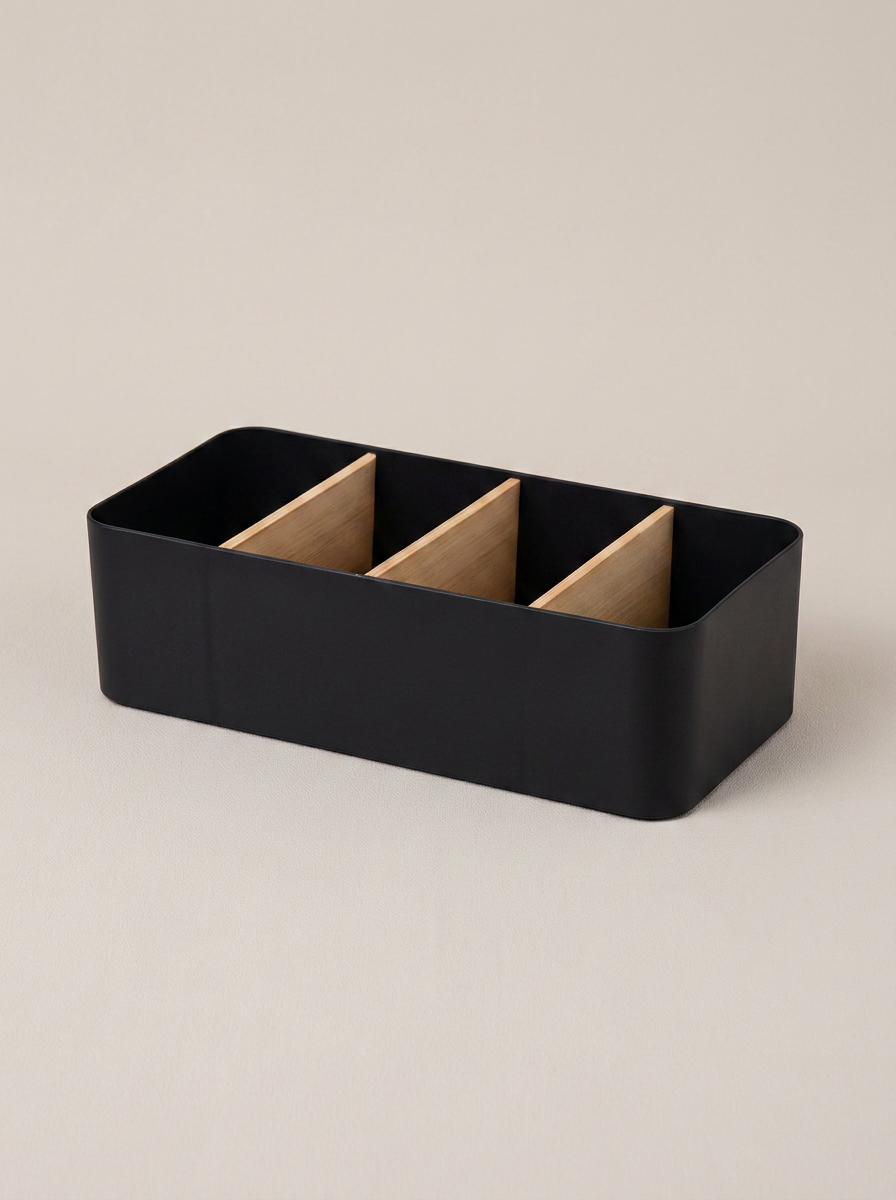 Multipurpose Drawer Organizer for Makeup &amp; Socks - Black