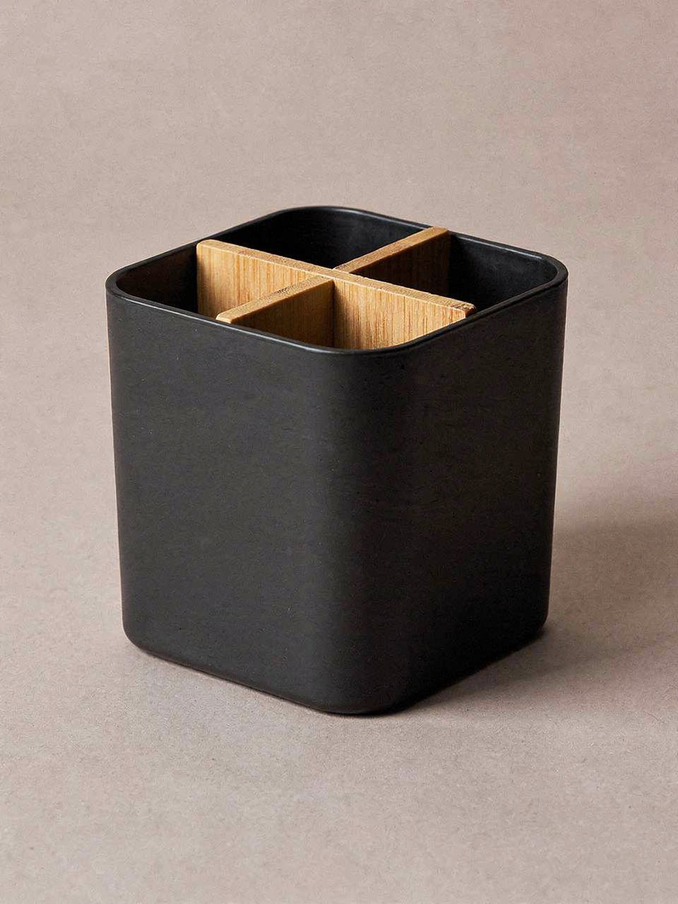Toothbrush &amp; Toothpaste Storage Caddy - Black