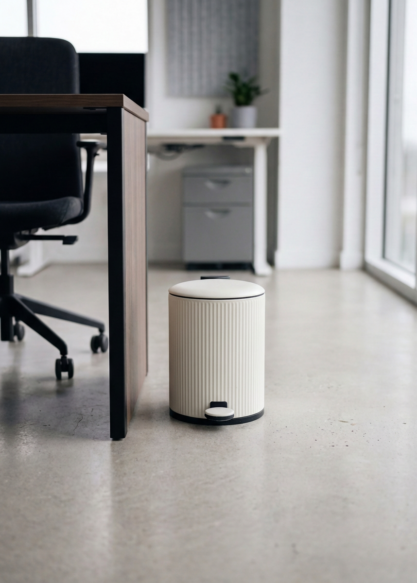 Trove Beige Matt Dustbin - 3L