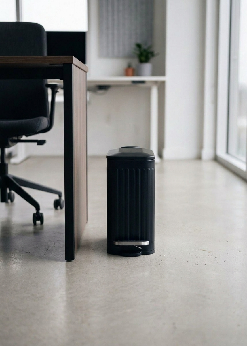 Verve Metallic Dustbin - Black (6L)