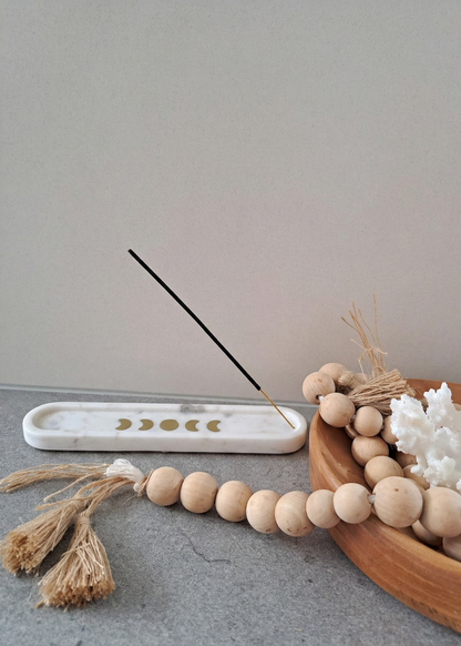 Celestial Marble Incense Holder- White