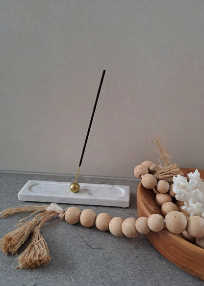 Galaxy Marble Incense Holder - White