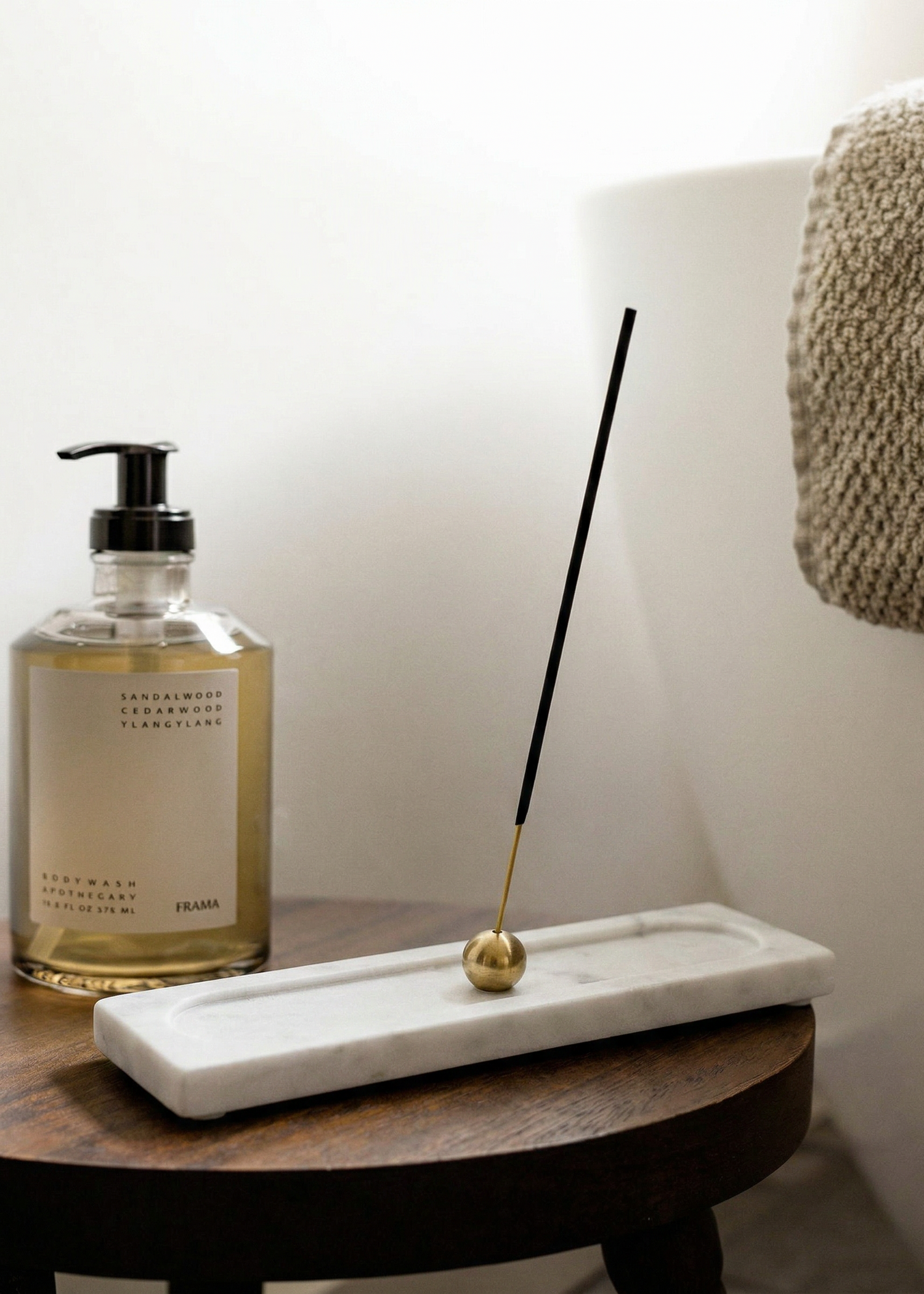 Galaxy Marble Incense Holder - White