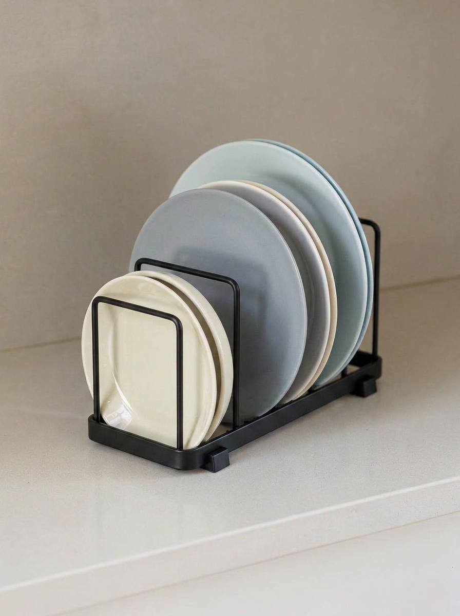 Multi-Layer Plate Rack - Black