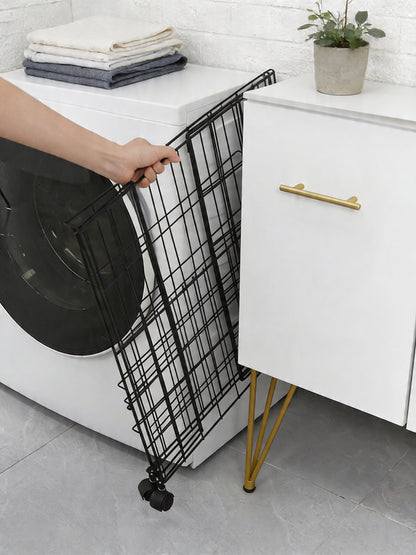 Foldable Laundry Basket: Black
