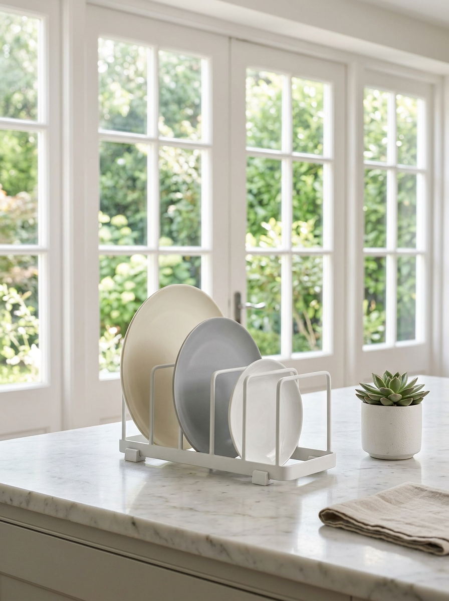 Multi-Layer Plate Rack - White