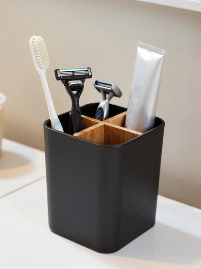 Toothbrush &amp; Toothpaste Storage Caddy - Black