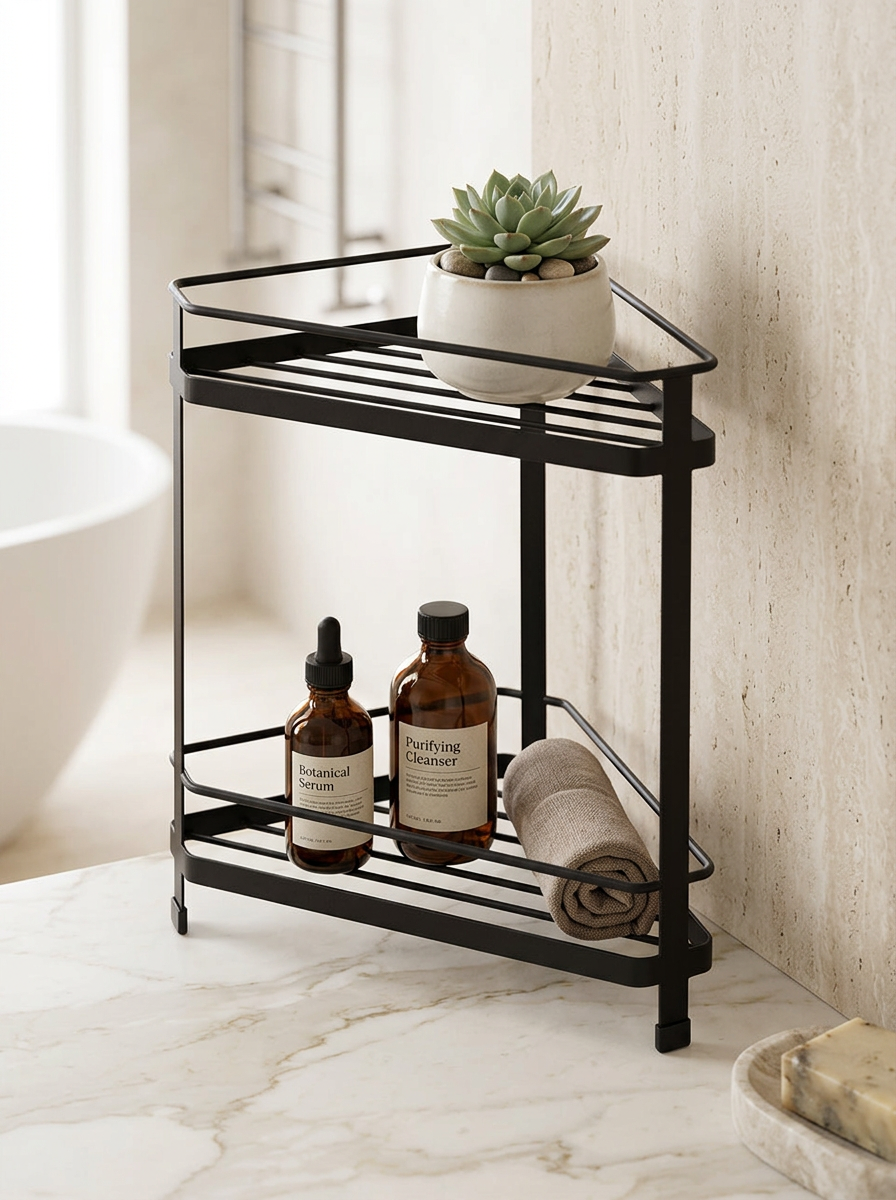 Corner Countertop Shelf - Black