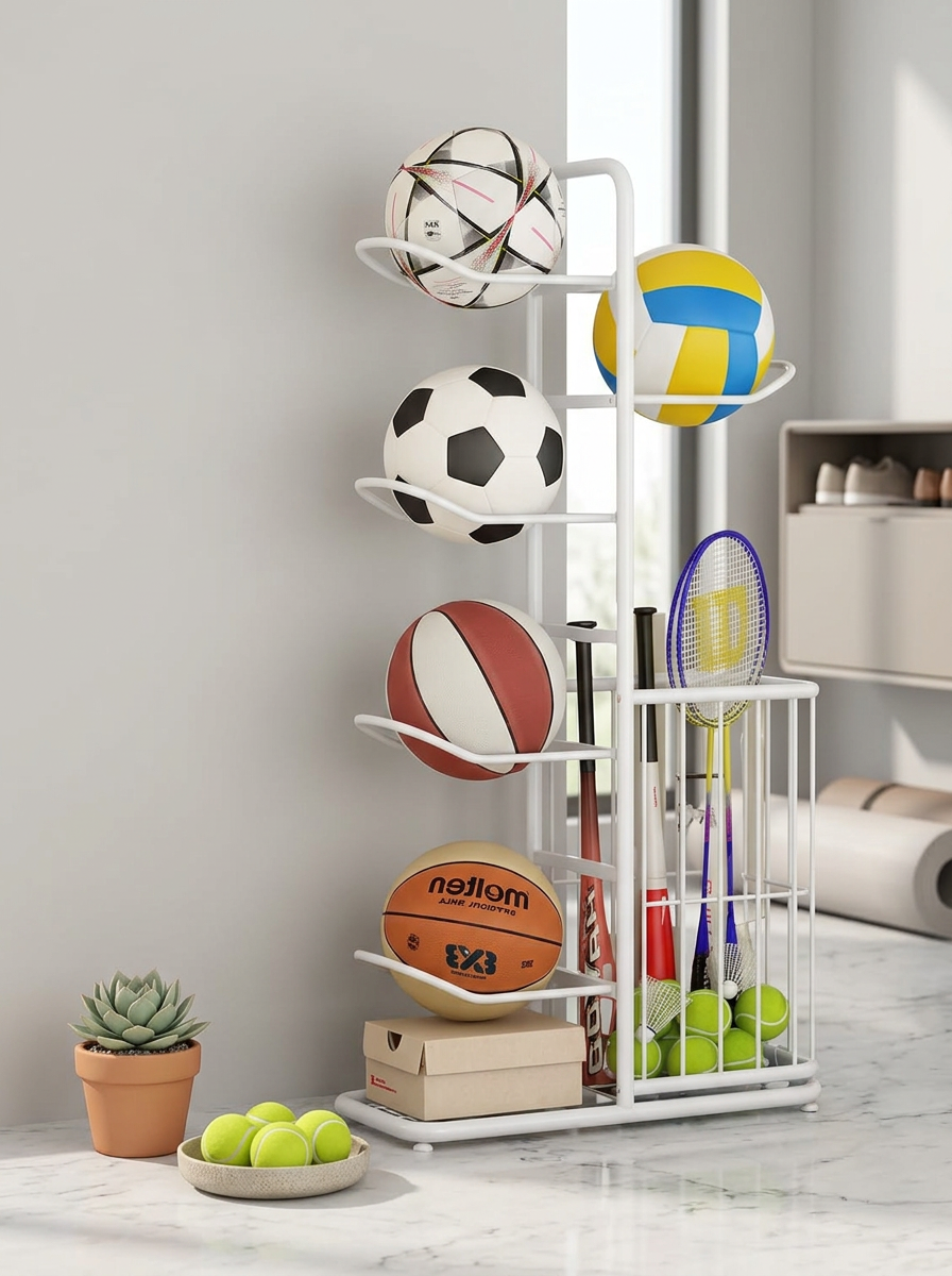 SportsNest Pro Organizer Rack_White
