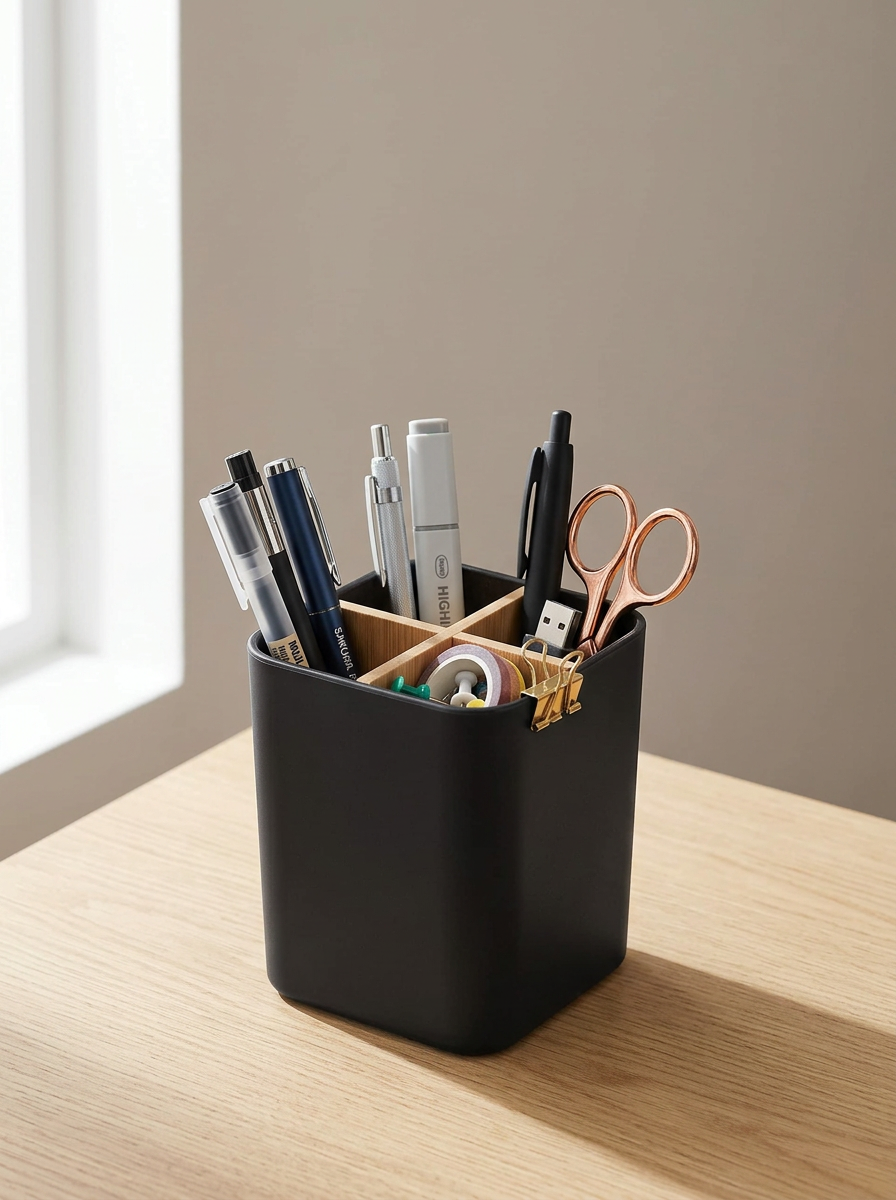 Toothbrush &amp; Toothpaste Storage Caddy - Black