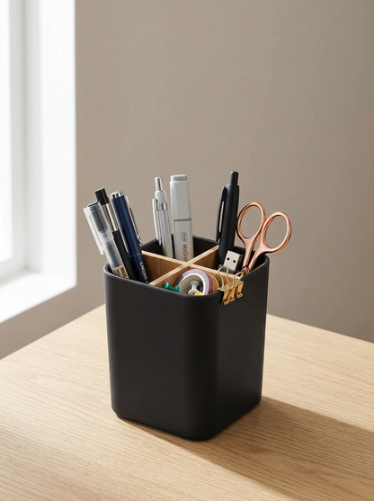 Toothbrush &amp; Toothpaste Storage Caddy - Black