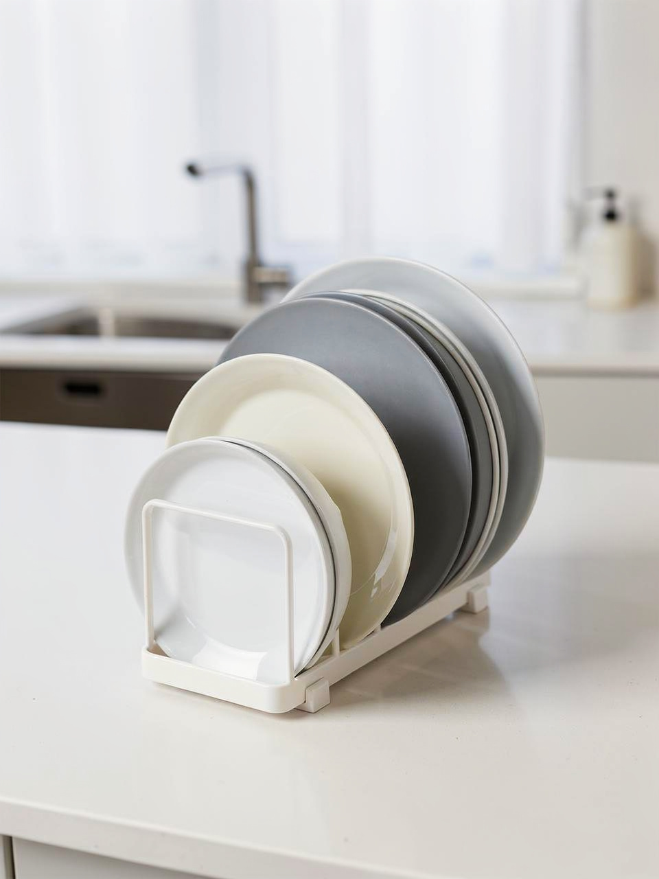 Multi-Layer Plate Rack - White