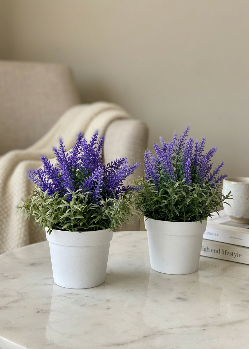 Artificial Lavender Plant - Small (Set of 2)