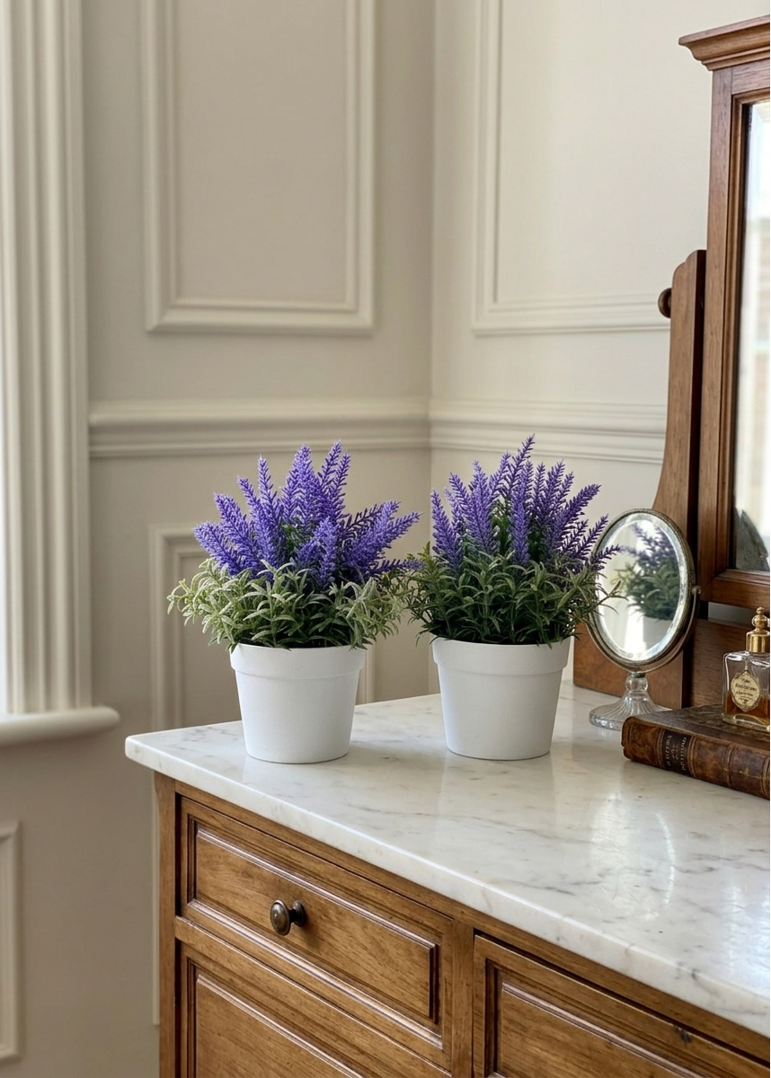 Artificial Lavender Plant - Small (Set of 2)