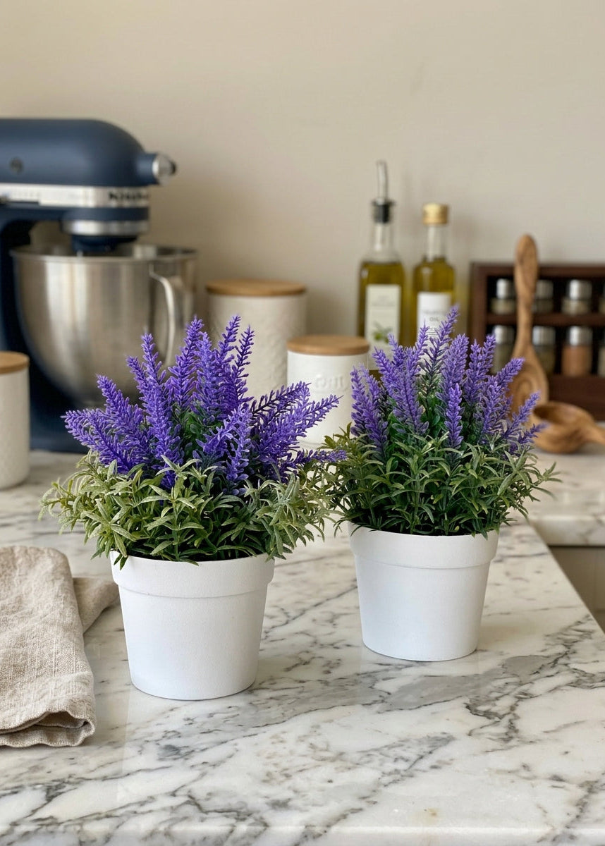 Artificial Lavender Plant - Small (Set of 2)