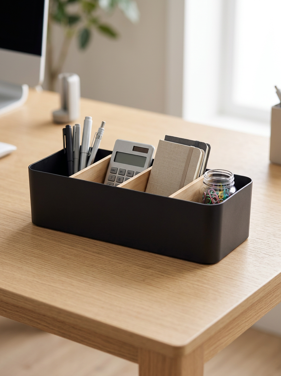 Multipurpose Drawer Organizer for Makeup &amp; Socks - Black