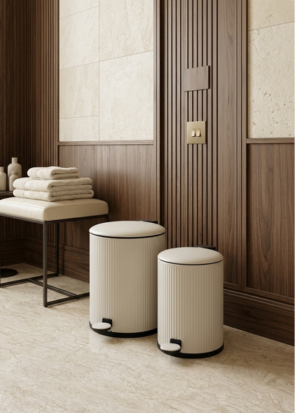 Trove Beige Matt Dustbin - 3L
