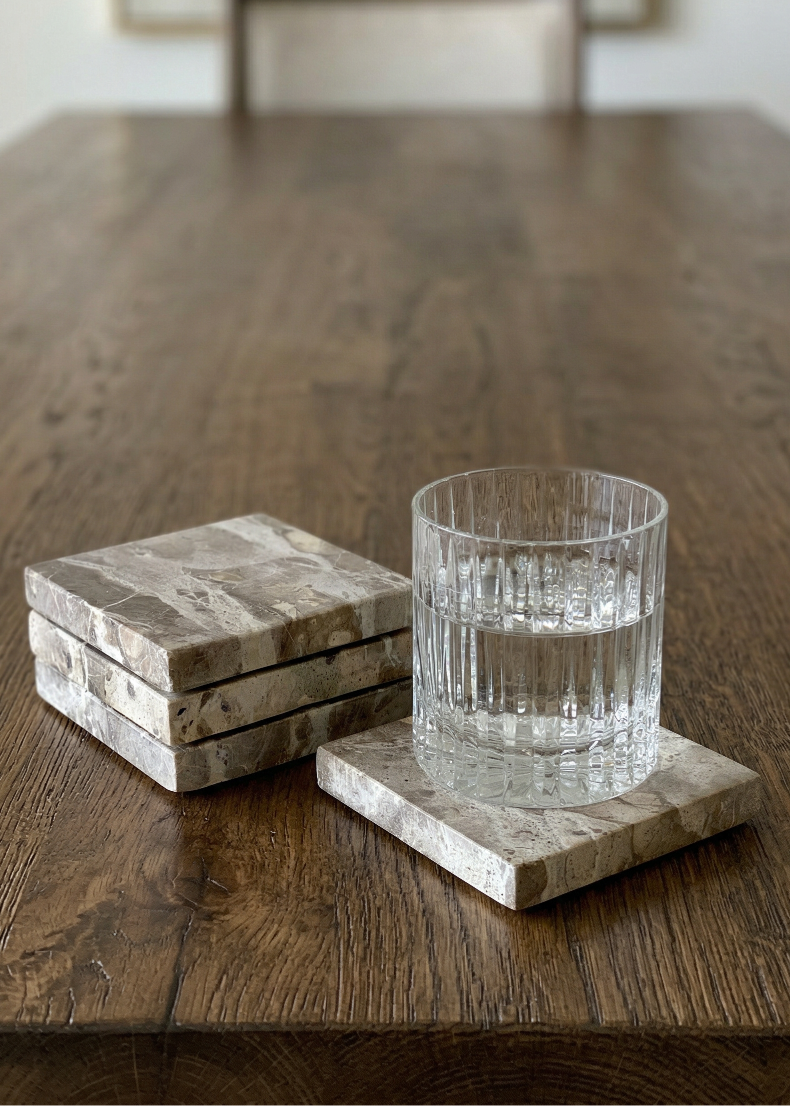 Capri Marble Coasters - Beige