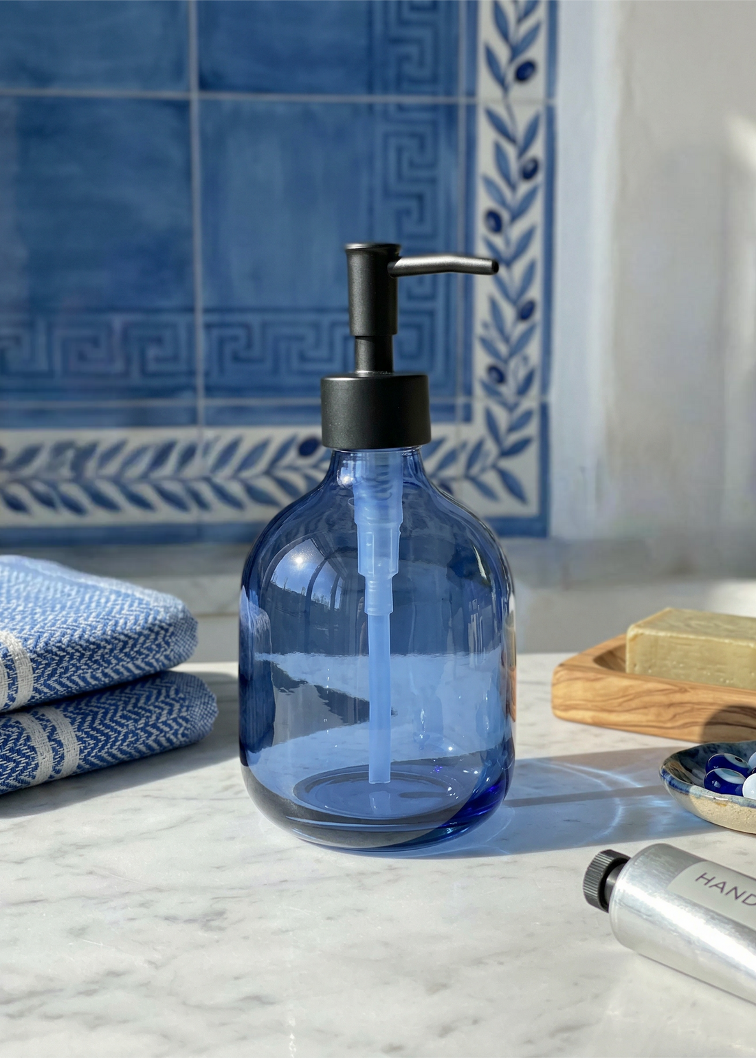 Radiant Bathroom Dispenser - Indigo Blue