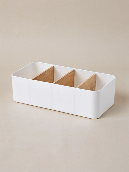 Multipurpose Drawer Organizer for Makeup &amp; Socks - White