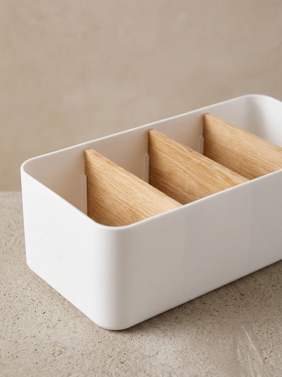Multipurpose Drawer Organizer for Makeup &amp; Socks - White